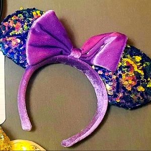 Minnie ears purple sequin